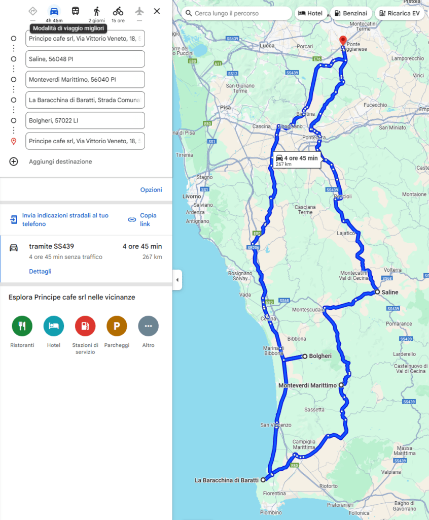 1° Moto giro Aprile vino mare e storia. BOLGHERI E POPULONIA 2